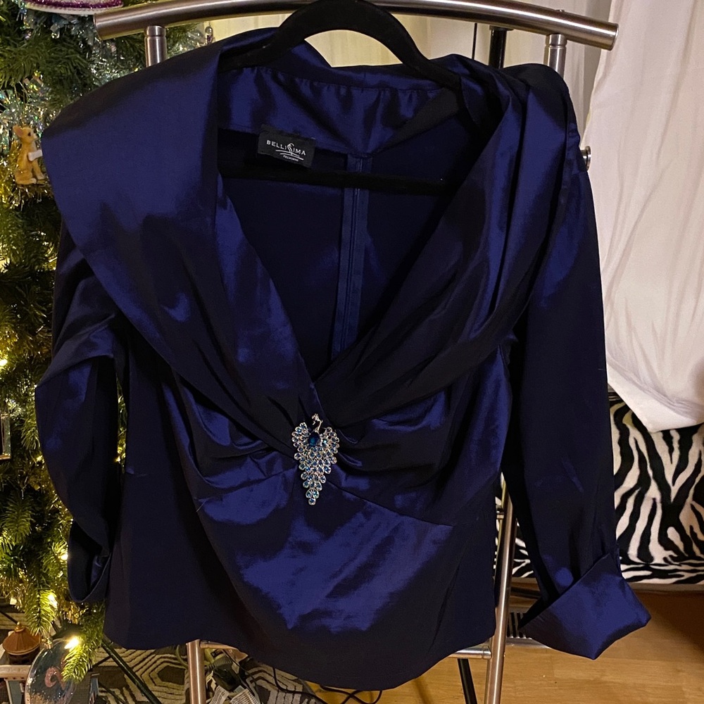 Elegant Navy Blue Women's Top